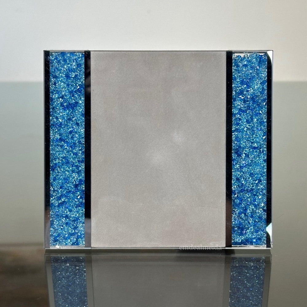 Swarovski Crystal Blue Medium Starlet Crystalline Picture Frame 3.5x5 686555